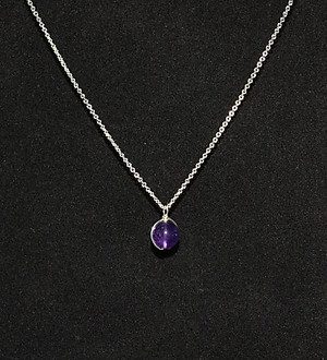 Dây Chuyền Thạch Anh Tím Bạc 925