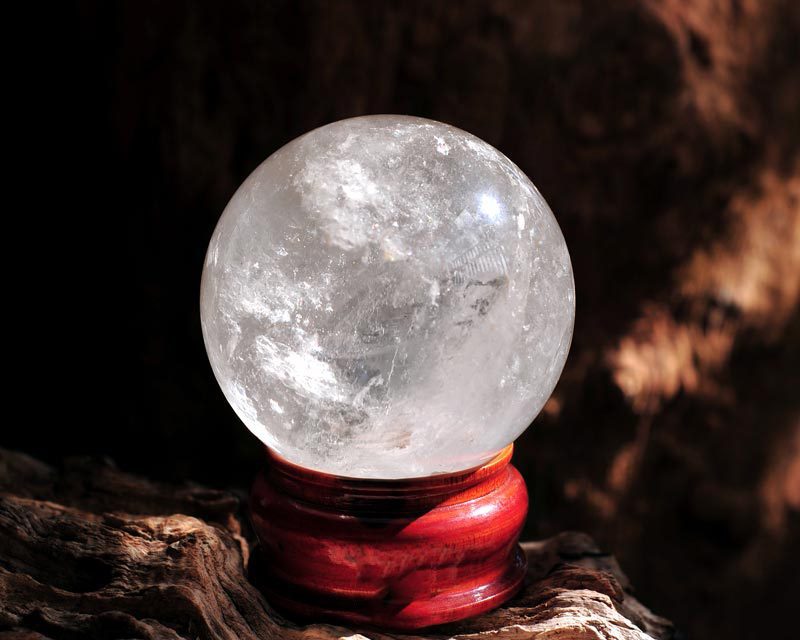 quả cầu thạch anh trắng qua cau thach anh trang