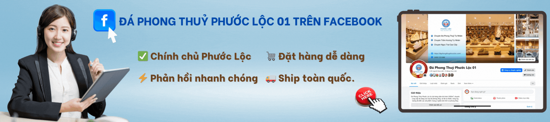 ĐÁ PHONG THUỶ PHƯỚC LỘC TRÊN FACEBOOK